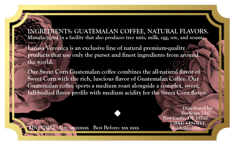 Sweet Corn Guatemalan Coffee <BR>(Single Serve K-Cup Pods)