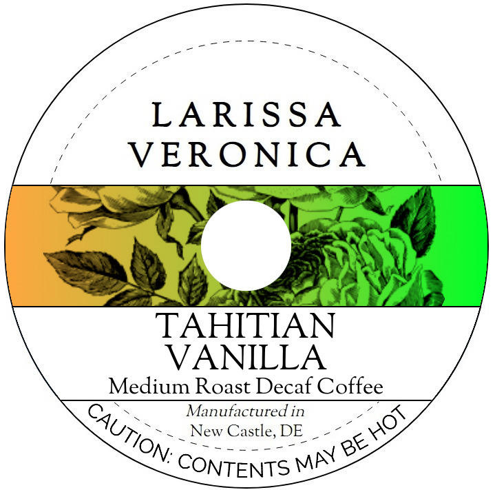 Tahitian Vanilla Medium Roast Decaf Coffee <BR>(Single Serve K-Cup Pods)