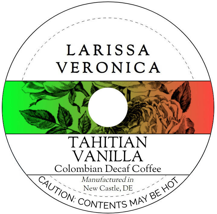 Tahitian Vanilla Colombian Decaf Coffee <BR>(Single Serve K-Cup Pods)