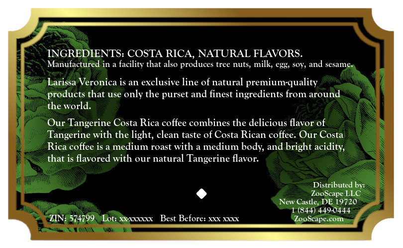 Tangerine Costa Rica Coffee <BR>(Single Serve K-Cup Pods)