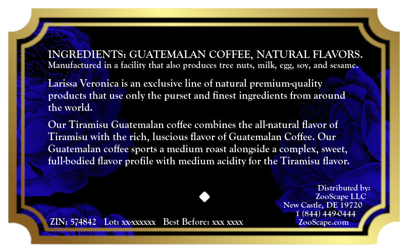 Tiramisu Guatemalan Coffee <BR>(Single Serve K-Cup Pods)