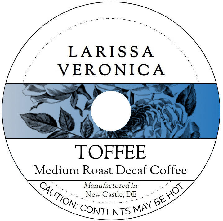 Toffee Medium Roast Decaf Coffee <BR>(Single Serve K-Cup Pods)