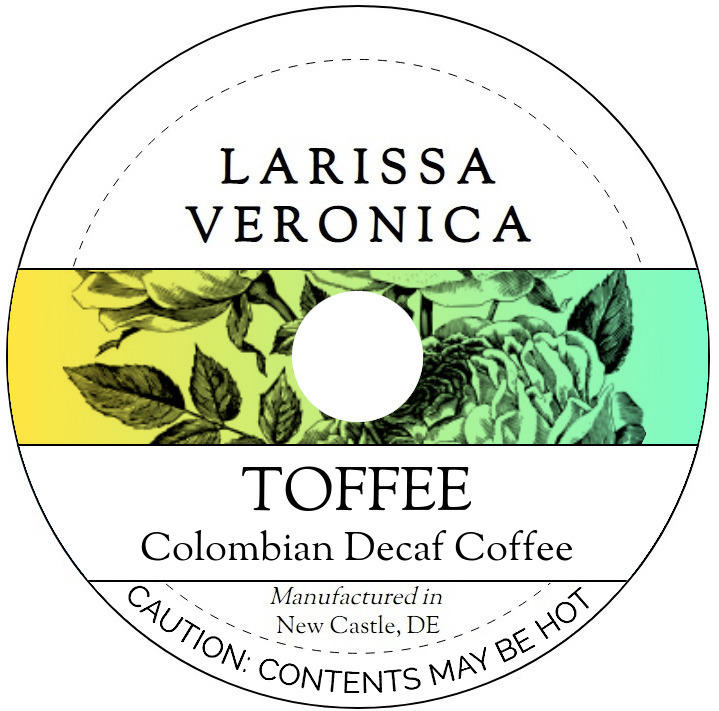 Toffee Colombian Decaf Coffee <BR>(Single Serve K-Cup Pods)
