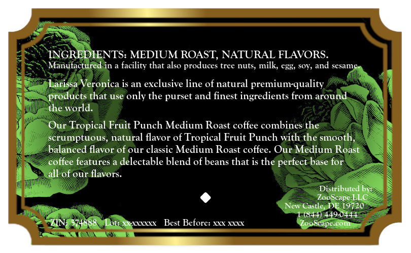 Tropical Fruit Punch Medium Roast Coffee <BR>(Single Serve K-Cup Pods)