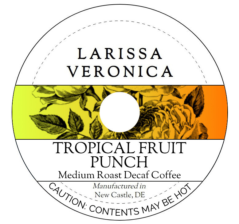 Tropical Fruit Punch Medium Roast Decaf Coffee <BR>(Single Serve K-Cup Pods)