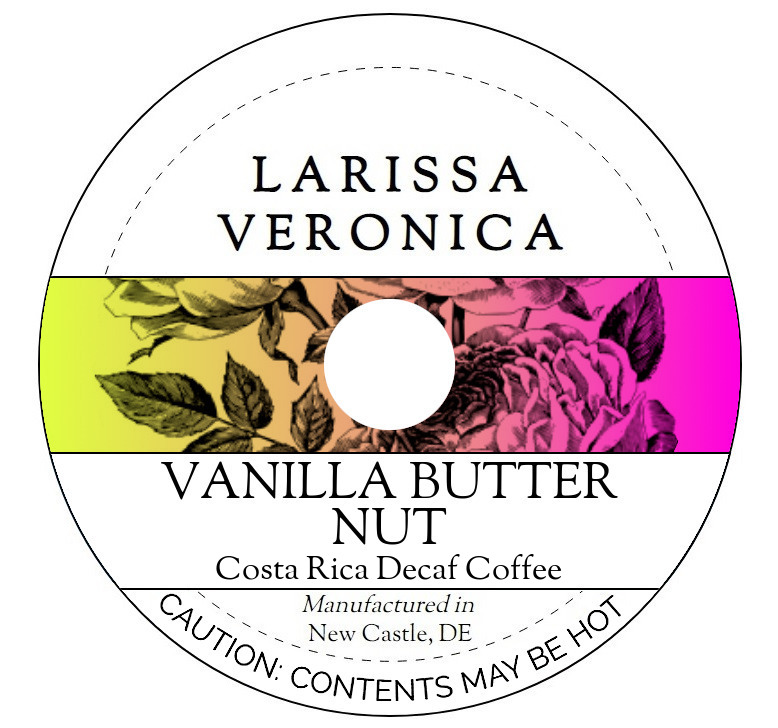 Vanilla Butter Nut Costa Rica Decaf Coffee <BR>(Single Serve K-Cup Pods)