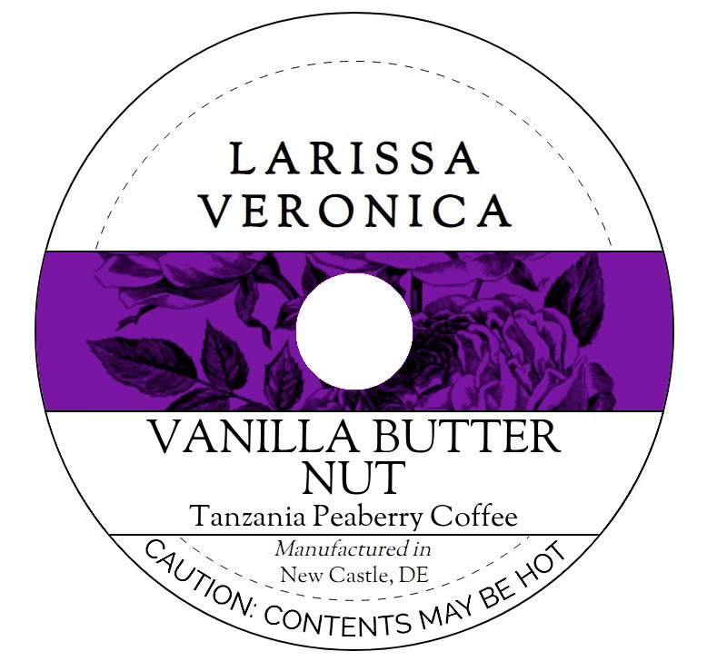 Vanilla Butter Nut Tanzania Peaberry Coffee <BR>(Single Serve K-Cup Pods)