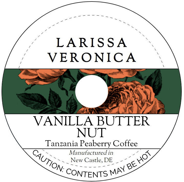 Vanilla Butter Nut Tanzania Peaberry Coffee <BR>(Single Serve K-Cup Pods)