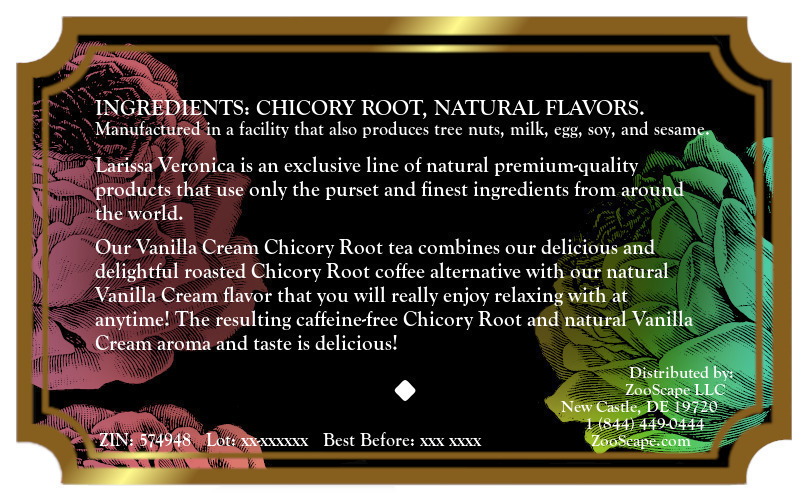 Vanilla Cream Chicory Root Tea <BR>(Single Serve K-Cup Pods)