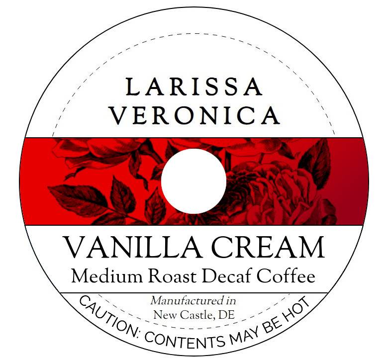 Vanilla Cream Medium Roast Decaf Coffee <BR>(Single Serve K-Cup Pods)