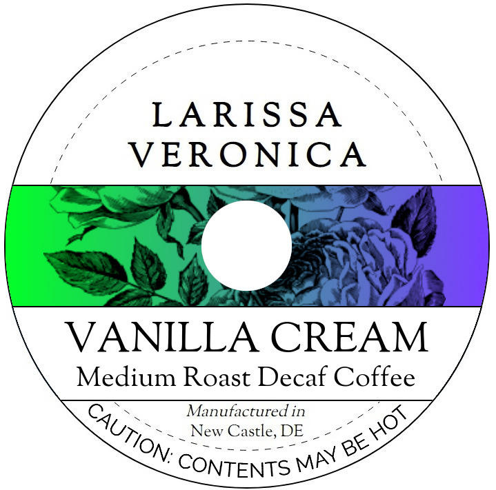 Vanilla Cream Medium Roast Decaf Coffee <BR>(Single Serve K-Cup Pods)
