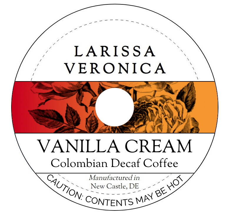 Vanilla Cream Colombian Decaf Coffee <BR>(Single Serve K-Cup Pods)
