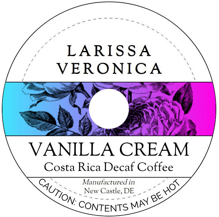 Vanilla Cream Costa Rica Decaf Coffee <BR>(Single Serve K-Cup Pods)