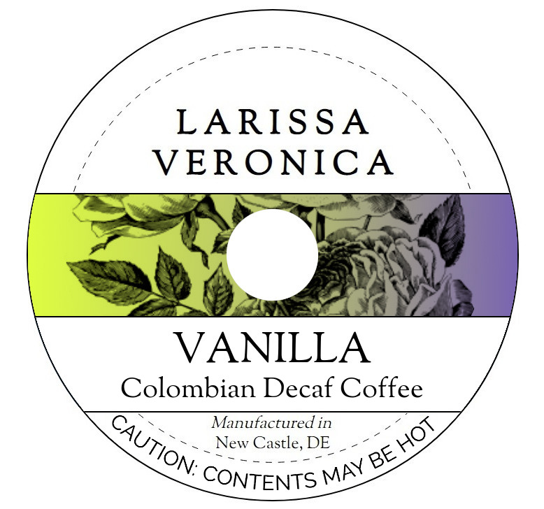 Vanilla Colombian Decaf Coffee <BR>(Single Serve K-Cup Pods)
