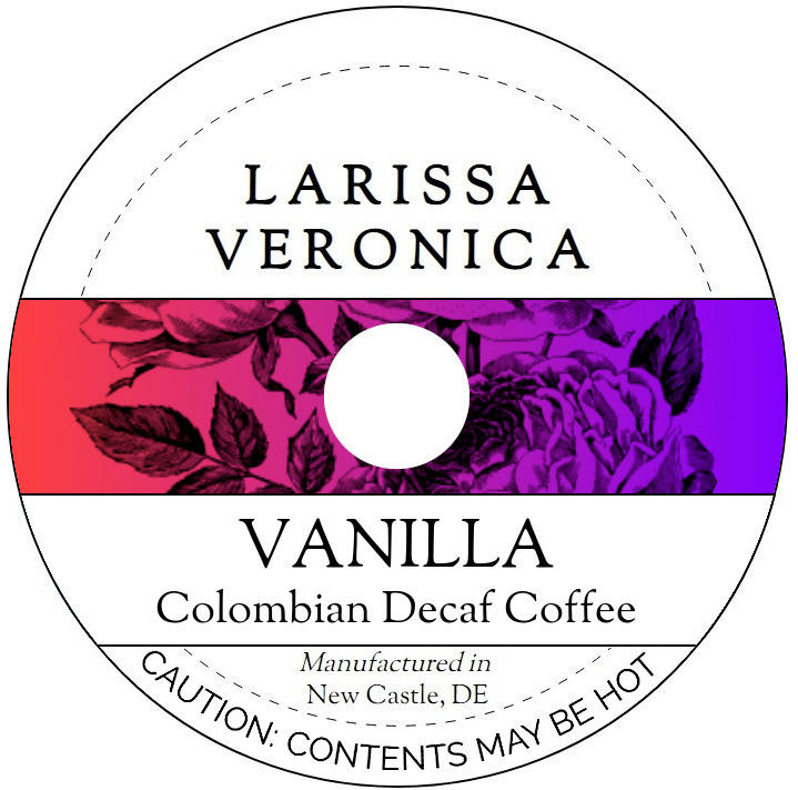 Vanilla Colombian Decaf Coffee <BR>(Single Serve K-Cup Pods)