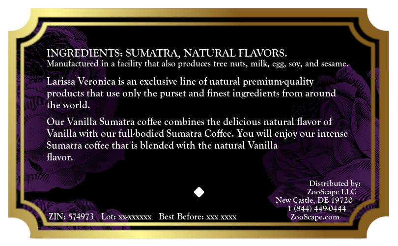 Vanilla Sumatra Coffee <BR>(Single Serve K-Cup Pods)