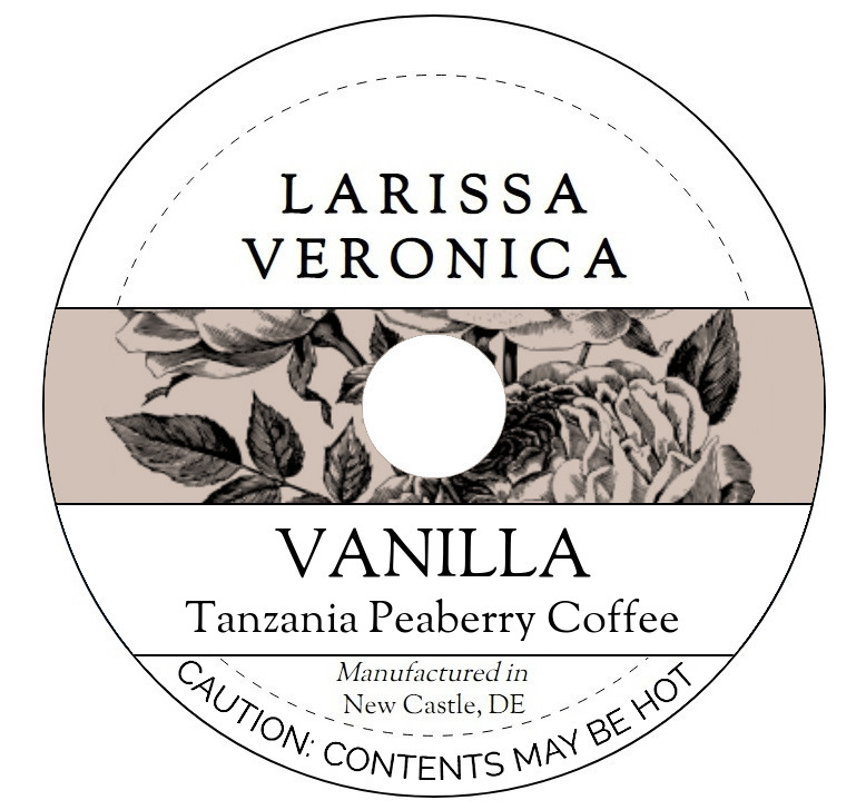 Vanilla Tanzania Peaberry Coffee <BR>(Single Serve K-Cup Pods)