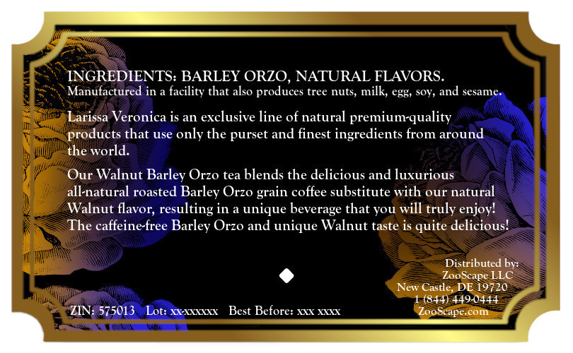 Walnut Barley Orzo Tea <BR>(Single Serve K-Cup Pods)