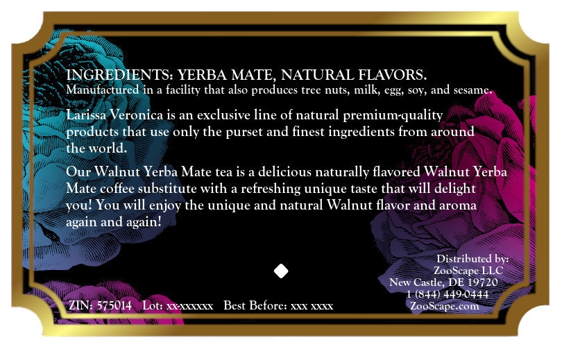 Walnut Yerba Mate Tea <BR>(Single Serve K-Cup Pods)
