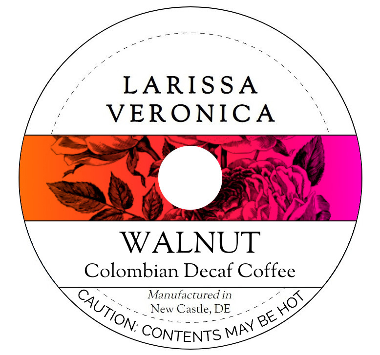 Walnut Colombian Decaf Coffee <BR>(Single Serve K-Cup Pods)