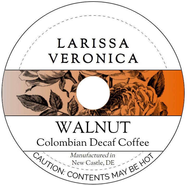 Walnut Colombian Decaf Coffee <BR>(Single Serve K-Cup Pods)