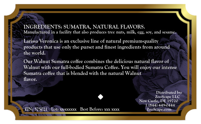 Walnut Sumatra Coffee <BR>(Single Serve K-Cup Pods)