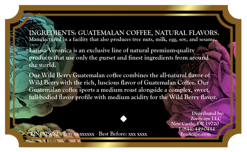 Wild Berry Guatemalan Coffee <BR>(Single Serve K-Cup Pods)