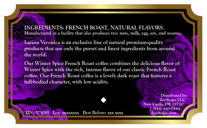 Winter Spice French Roast Coffee <BR>(Single Serve K-Cup Pods)