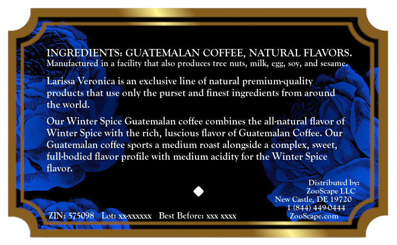 Winter Spice Guatemalan Coffee <BR>(Single Serve K-Cup Pods)
