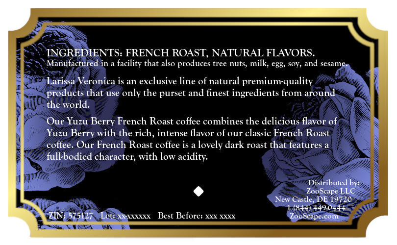 Yuzu Berry French Roast Coffee <BR>(Single Serve K-Cup Pods)