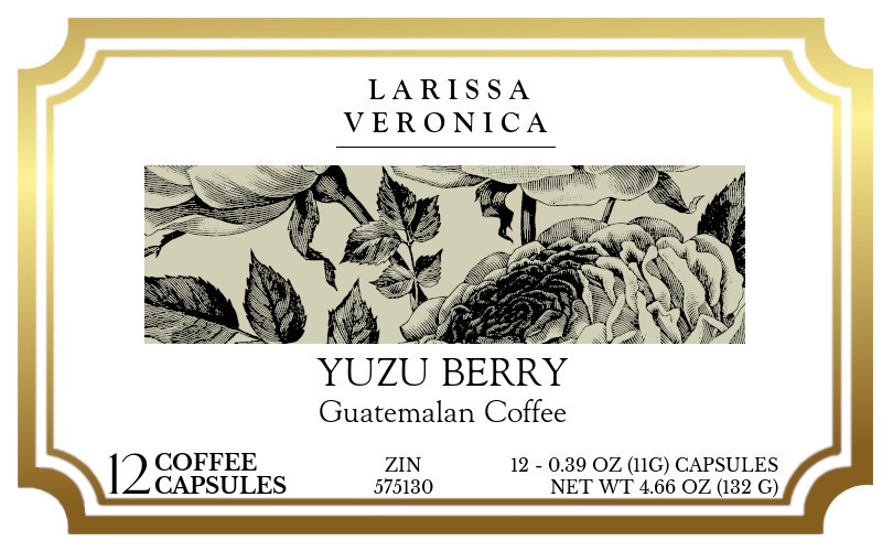 Yuzu Berry Guatemalan Coffee <BR>(Single Serve K-Cup Pods) - Label