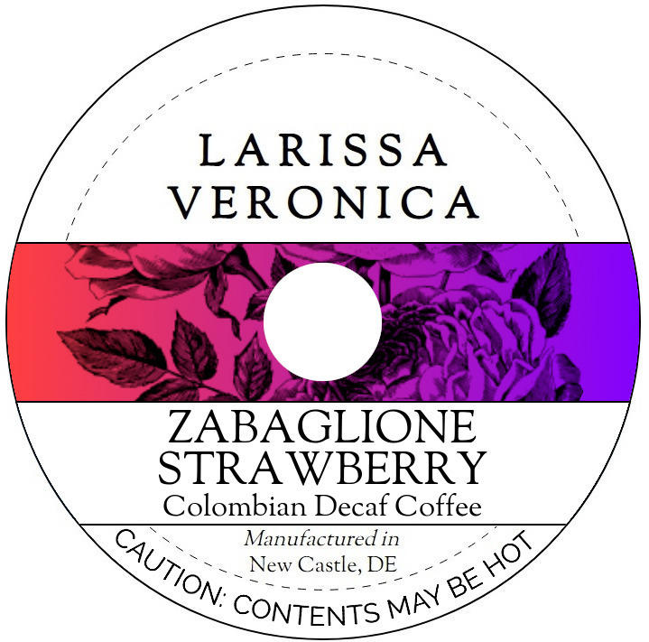 Zabaglione Strawberry Colombian Decaf Coffee <BR>(Single Serve K-Cup Pods)