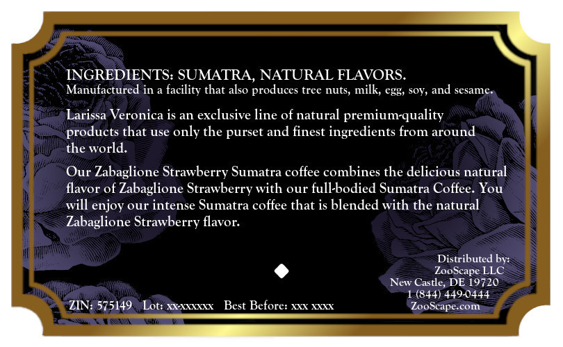 Zabaglione Strawberry Sumatra Coffee <BR>(Single Serve K-Cup Pods)