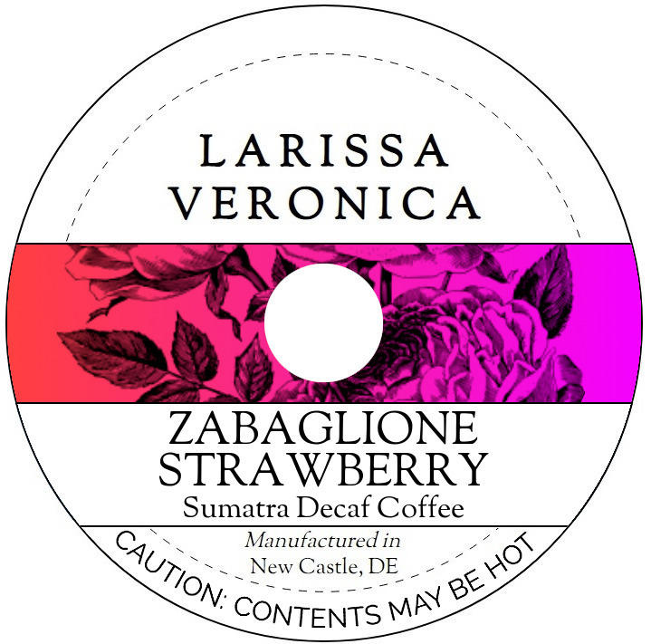 Zabaglione Strawberry Sumatra Decaf Coffee <BR>(Single Serve K-Cup Pods)