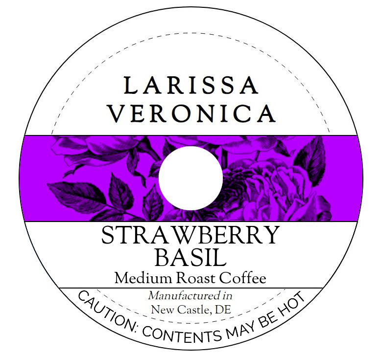 Strawberry Basil Medium Roast Coffee <BR>(Single Serve K-Cup Pods)
