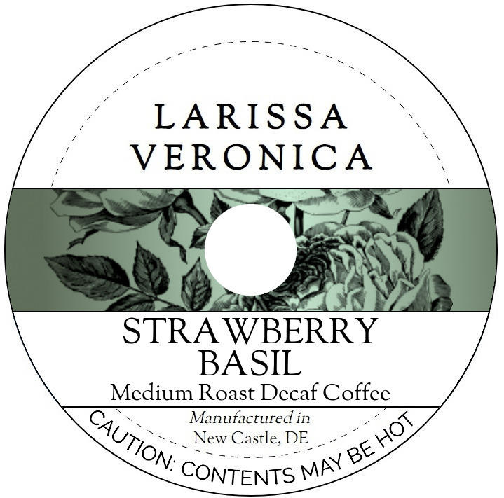 Strawberry Basil Medium Roast Decaf Coffee <BR>(Single Serve K-Cup Pods)