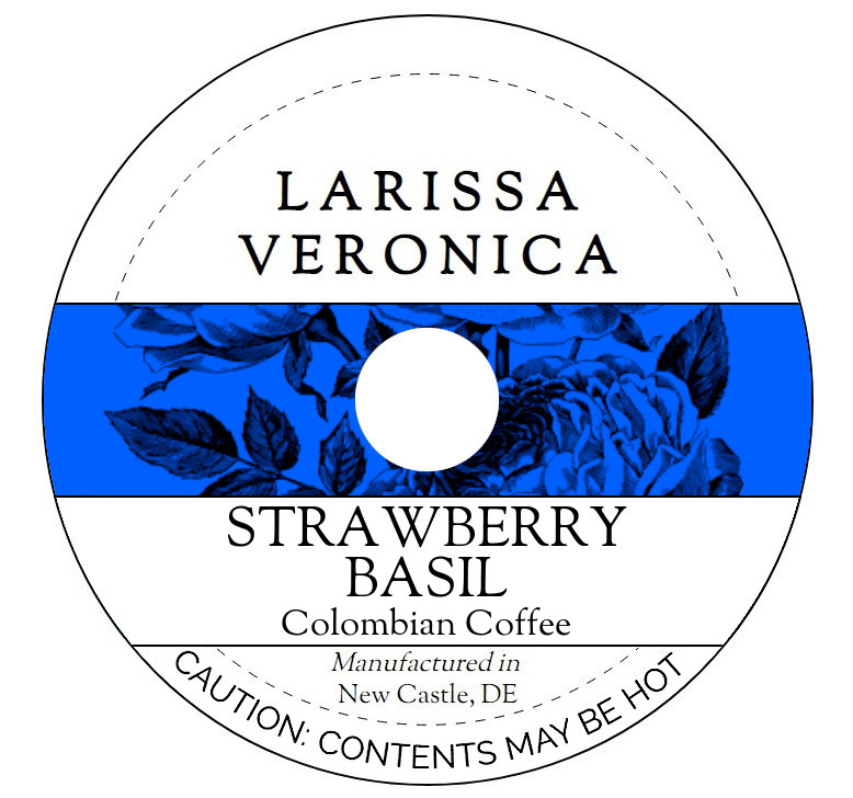 Strawberry Basil Colombian Coffee <BR>(Single Serve K-Cup Pods)
