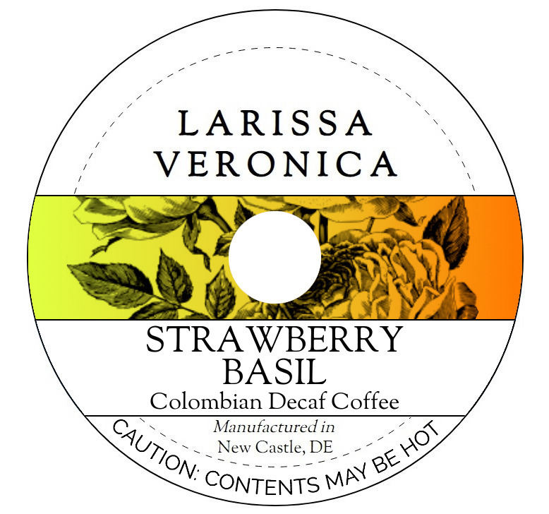 Strawberry Basil Colombian Decaf Coffee <BR>(Single Serve K-Cup Pods)