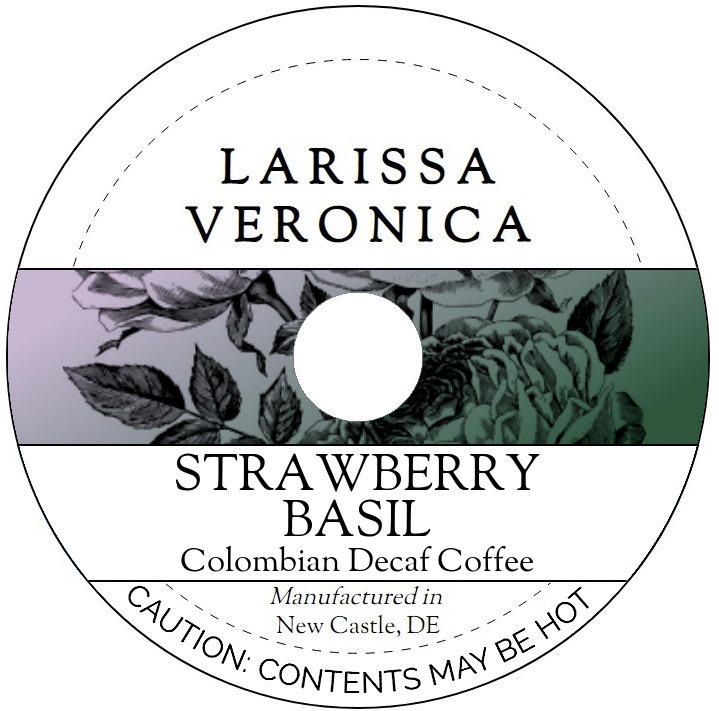 Strawberry Basil Colombian Decaf Coffee <BR>(Single Serve K-Cup Pods)