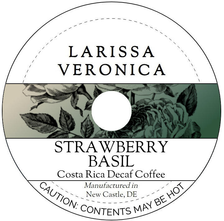 Strawberry Basil Costa Rica Decaf Coffee <BR>(Single Serve K-Cup Pods)