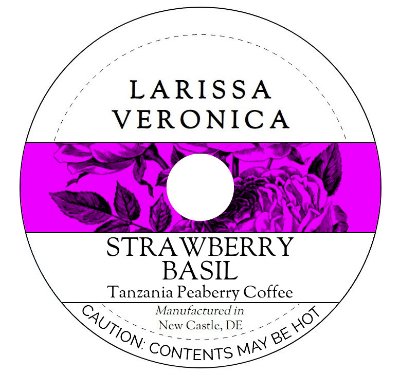 Strawberry Basil Tanzania Peaberry Coffee <BR>(Single Serve K-Cup Pods)