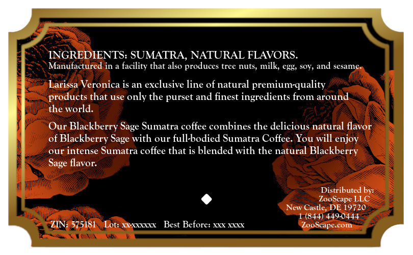 Blackberry Sage Sumatra Coffee <BR>(Single Serve K-Cup Pods)