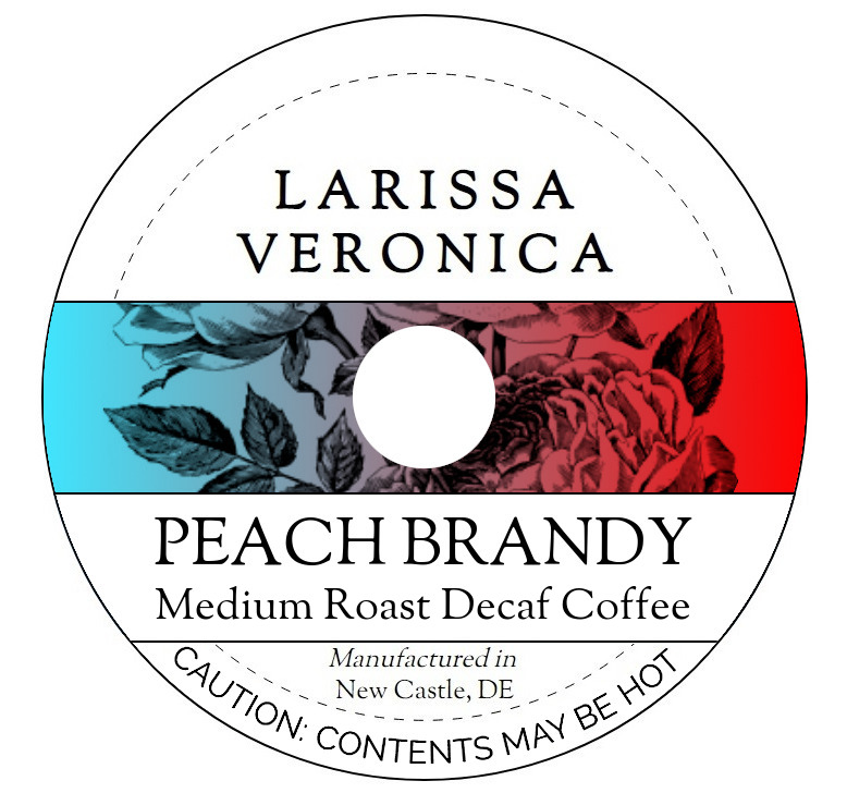 Peach Brandy Medium Roast Decaf Coffee <BR>(Single Serve K-Cup Pods)