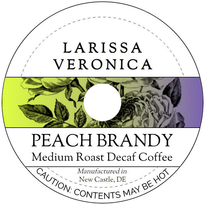 Peach Brandy Medium Roast Decaf Coffee <BR>(Single Serve K-Cup Pods)