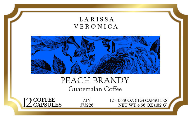 Peach Brandy Guatemalan Coffee <BR>(Single Serve K-Cup Pods) - Label