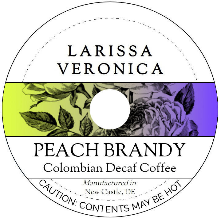 Peach Brandy Colombian Decaf Coffee <BR>(Single Serve K-Cup Pods)