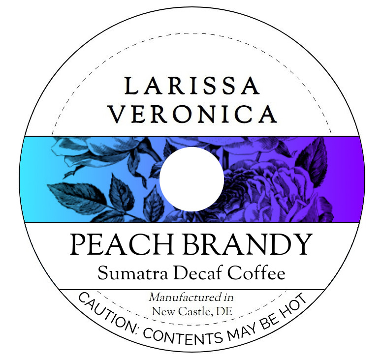 Peach Brandy Sumatra Decaf Coffee <BR>(Single Serve K-Cup Pods)