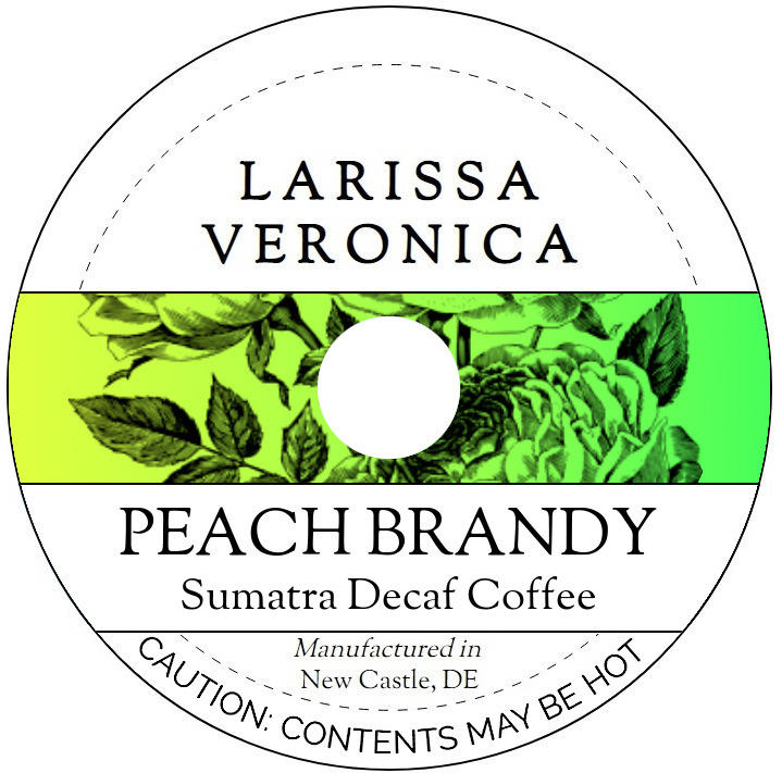 Peach Brandy Sumatra Decaf Coffee <BR>(Single Serve K-Cup Pods)