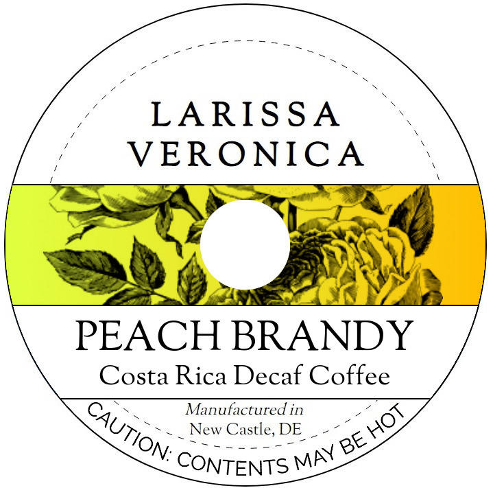 Peach Brandy Costa Rica Decaf Coffee <BR>(Single Serve K-Cup Pods)