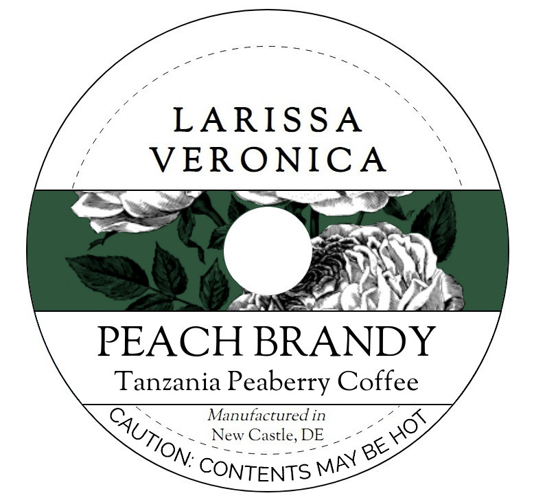 Peach Brandy Tanzania Peaberry Coffee <BR>(Single Serve K-Cup Pods)